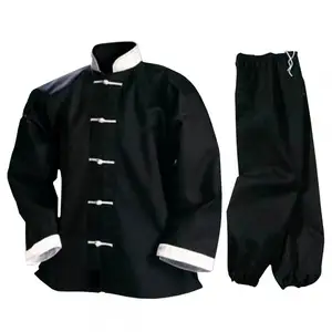 High Quality Dark Black Kung fu Uniform Tai chi Suit Martial arts Clothes Training Wear Kung Fu Suit