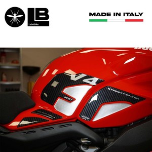 Adesivi laterali per serbatoio 3D di dimensioni personalizzate, funzione impermeabile, compatibili con Ducati Streetfighter V4 2020-2022 - Product Image 3