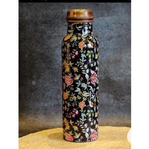 Botella de bebida floral ecológica de cobre a prueba de fugas de ágata impresa con tamaño y color personalizables y aspecto elegante - Product Image 2
