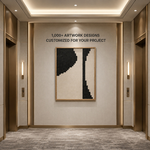 Arte Abstracto de Madera para Pared, Pintura al Óleo Personalizada sobre Lienzo, Obra de Arte Grande Hecha a Mano para Decoración de Apartamentos, Hoteles y Casas - Product Image 1