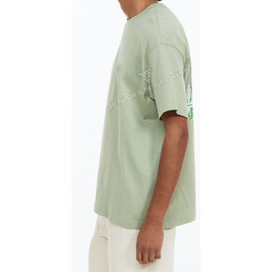 เสื้อยืดผ้าฝ้าย100% สำหรับผู้ชายไซส์ใหญ่พิเศษคอกลมพิมพ์โลโก้ดิจิตอลแบบกำหนดเองด้านในป้ายคอ - Product Image 4