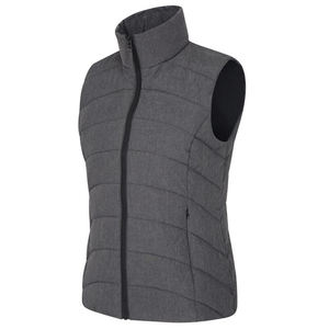 Latest Men Stand Collar Sleeveless <b>Quilted</b> Puffer Jacket Black Canvas Material Gilets for Sale Made From Polyester - Product Image 4