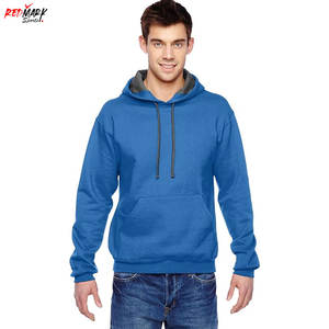 Otoño moda nuevo estilo personalizado hombres Sudadera con capucha y sudadera liso teñido superior en talla grande diseño de ropa de hombre - Product Image 5