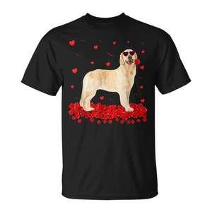 T-shirt pour amoureux des chiens Golden Retriever Heart pour la Saint-Valentin - Product Image 1