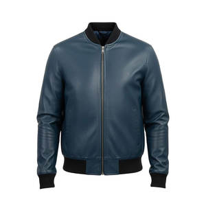 Meilleure veste en cuir d'hiver pour homme, col montant, imperméable, coupe-vent, écologique, respirante, légère, décontractée pour l'extérieur - Product Image 1