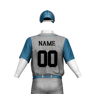 Nouveau style, uniformes de baseball pour hommes adultes, 100% polyester, manches courtes, respirants, séchage rapide, impression numérique, best-seller - Product Image 6
