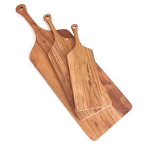 Planche de service ronde en bois avec poignée |   Plateau en bois fait main pour servir les aliments - Product Image 3