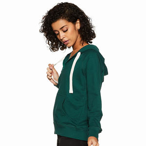 เสื้อสเวตเตอร์มีฮู้ดสำหรับผู้หญิง,เสื้อสเวตเชิ้ตสตรีทแบบเรียบปิดด้วยซิปเพื่อความอบอุ่นในฤดูหนาว - Product Image 3