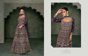 Vestido de Bollywood bordado de Georgette real pesado Salwar Kameez - Product Image 2