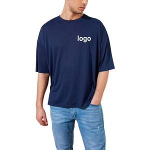 Camisetas holgadas de algodón peinado para hombre y mujer, ropa de calidad Superior con logo personalizado de talla grande, cuello redondo, estilo XXY, 180g - Product Image 3