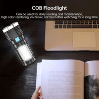 Lampe torche LED super lumineuse et puissante, mini lampe torche, lampe torche étanche, lampe torche LED COB rechargeable