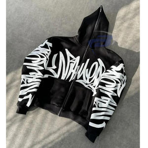 sweats à capuche Street Style Zip Up Graphic Hoodie Urban <b>Streetwear</b> latest Fashion Printed sweats à capuche <b>y2k</b> hoodie - Product Image 2