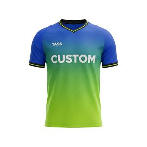 Maillot de football unisexe personnalisé, sublimation, impression numérique, logo d'équipe, tissu respirant à séchage rapide, manches courtes, personnalisable pour l'équipe - Product Image 1