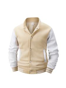Veste universitaire à capuche pour homme, coupe athlétique, élégante, chaude, décontractée, vêtement d'extérieur, col montant, logo frontal, service OEM, réversible - Product Image 2