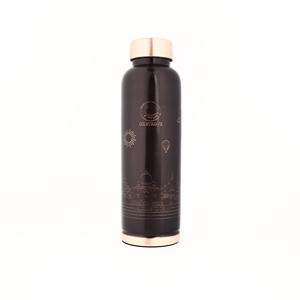 Factory Wholesale High Quality 100% Pure Copper Hammered 34OZ/<b>1</b> <b>Litre</b> Ayurvedic Purity Drinkware Leak-Proof Cooling <b>Water</b> <b>Bottle</b> - Product Image 1