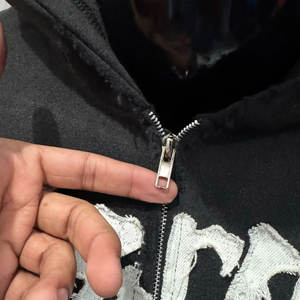 Sudadera con capucha con parche de angustia para hombre de último diseño/nuevo estilo de angustia - Product Image 5