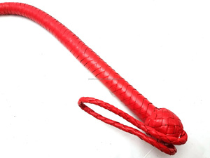 Handmade Red <b>Leather</b> Hunter <b>Flogger</b> BDSM Bullwhip 3 Foot Plaited Comfortable Grip Head <b>leather</b> whip <b>Floggers</b> Genuine <b>Leather</b> - Product Image 6
