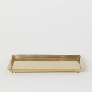 Bandeja de servicio de metal con forma rectangular de acero inoxidable decorativa de mesa con acabado plateado de nuevo diseño para servir bebidas y aperitivos - Product Image 5