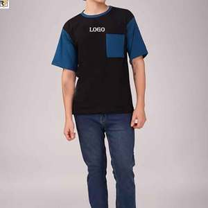 <b>Men</b> 100% Cotton Tshirt Print Customize casual wear printed <b>men</b> Tshirt o-neck street style <b>cool</b> loose <b>T</b>-<b>shirt</b> contrast panel - Product Image 6