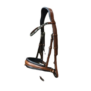 สายบังเหียนม้าแบบอังกฤษน้ำหนักเบามีแผ่นรองนุ่มตกผลึกทนทานใช้ได้ทุกขนาด-ขายส่ง - Product Image 1