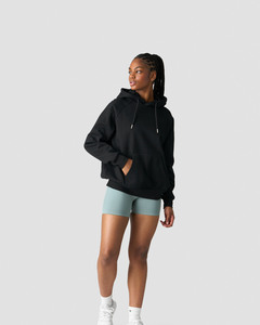 Directo de fábrica personalizado negro mujer gota hombro uso diario Sudadera con capucha antiarrugas y transpirable personalizado sudaderas con capucha en blanco para las mujeres - Product Image 4