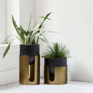 Jardinières d'intérieur et d'extérieur en métal noir mat pour décor de maison et d'hôtel accessoire de pot de fleur de jardin - Product Image 5