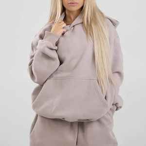 OEM Sweats à capuche unisexe de haute qualité logo personnalisé brodé automne hiver tissu tricoté bon prix pour les femmes à capuche col avant - Product Image 2