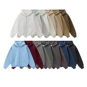 Wholesale 400gsm Fleece Full Double <b>Zip</b> <b>Hoodie</b> Oems Zipper Hoddies <b>Black</b> <b>Zip</b> <b>up</b> <b>Hoodie</b> Men's Sets - Product Image 4