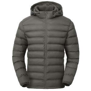 <b>Men's</b> Puffer Jacket <b>with</b> Detachable <b>Hood</b> Custom Lightweight Water Resistant Insulated windbreaker Winter Puffy <b>Coat</b> OEM - Product Image 5