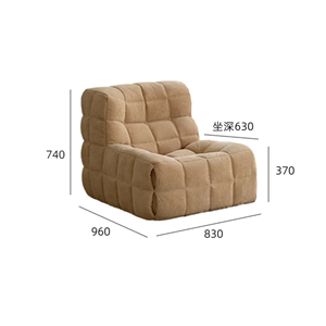 Urban Living Space Bean Bag Sofá Tapicería de tela con mechones plegable - Product Image 3