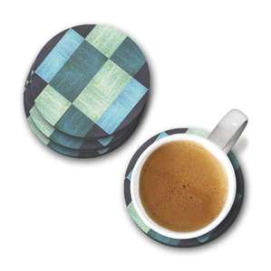 Coaters uniques Coaters de tasses à thé Bois et émail Imprimé Sous-verres de service de thé Ensemble de 4 pièces vente entière avec cuisine au meilleur prix - Product Image 6