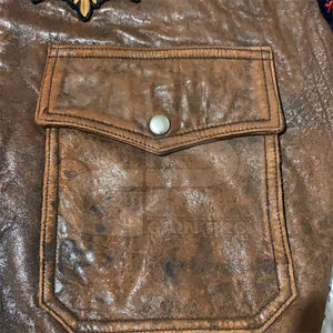 Venta al por mayor de chaquetas de cuero personalizadas PU o cuero genuino diseño OEM chaqueta de invierno de moda para hombre - Product Image 5