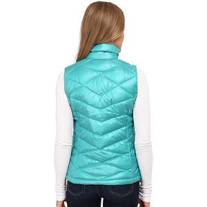 Latest Design Puffer Vest Warm Long Zipper Custom Outerwear <b>Sleeveless</b> Quilted Padded <b>Coat</b> Women Puffer Vests - Product Image 3