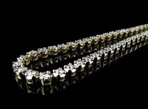 Luxury 10K Gold Tennis Chain <b>Necklace</b> Iced Out with Sparkling Lab Grown Diamonds Ideal for Engagement or Wedding Wear - Product Image 3