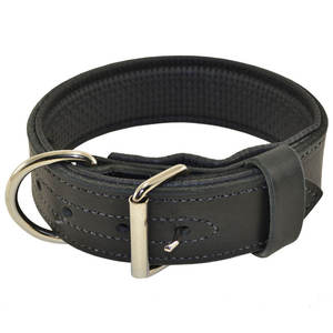 Collier pour chien en cuir véritable, réglable, durable, rembourré et doux, pour chiens de petite, moyenne et grande taille, pour les promenades quotidiennes - Product Image 6