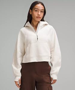 Custom Logo Womens Cotton Lightweight <b>Workout</b> Sports Gym Half Zip up Crop Pullover Cropped Hoodiezip up <b>hoodie</b> women half zip - Product Image 5
