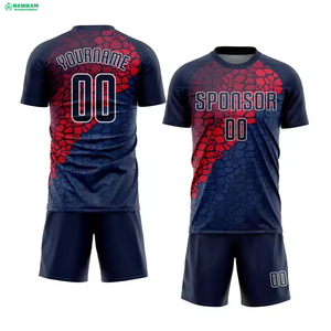 Camisetas de Fútbol para Hombre, Camiseta de Fútbol de Manga Corta, Pantalones Cortos de Fútbol, Sublimados Personalizados, Transpirables, de Secado Rápido, 100% Poliéster - Product Image 6