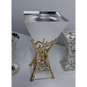 Brûleur d'encens en métal doré argenté de style moderne diffuseur d'aromathérapie organisateur de parfum pour support Bakhoor saison religieuse d'automne - Product Image 3