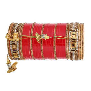 Juego de brazaletes nupciales con diseño de bordado personalizado de fabricantes profesionales Servicios OEM Conjuntos de Churiya de boda - Product Image 5