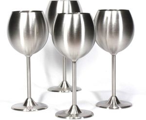 Gobelet à vin en acier inoxydable, tasse à boire en métal, gobelet à pied, verre à vin rouge, gobelet à vin plaqué argent pour les fêtes - Product Image 3