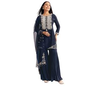 ชุดสูทแชร์ราผ้าไหมลายโดลามอตติสีน้ำเงินสำหรับงานเลี้ยงตอนเย็นงานเฉลิมฉลองและงานปาร์ตี้ตามสั่ง - Product Image 5