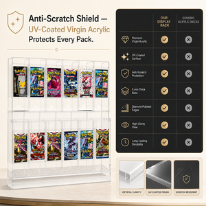 Akrilik Kart Sergi Standı, Ticari Kart Tutucu, Çift Katmanlı Booster Paket Rafı, Koleksiyonluk Sergi Kutusu, Özel Perakende Mağaza Teşhir Ünitesi - Product Image 3