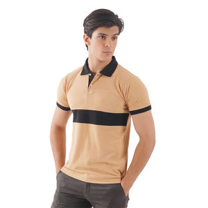 Polo de manga corta para hombre, camiseta informal de verano, tela de mezcla de algodón transpirable ligera, botón de Cuello clásico - Product Image 1