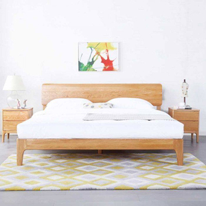 Cadre de lit King & Queen Size moderne en bois massif de haute qualité avec ensemble de chambre à coucher à lattes en bois - Product Image 3