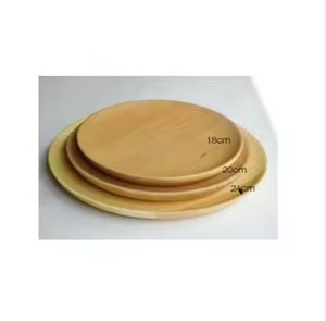 จานไม้สำหรับอาหารค่ำทำด้วยมือเป็นมิตรต่อสิ่งแวดล้อมพิมพ์โลโก้ได้ตามต้องการสไตล์ยุโรปสำหรับใช้ในครัวเรือนขายส่งถาดชาร์จ - Product Image 5