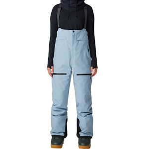 Baberos de esquí para mujer Pantalones de nieve aislados personalizados con tela impermeable para esquiar y hacer snowboard OEM ODM Etiqueta privada - Product Image 6