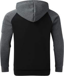 Venta al por mayor de chándales personalizados de los hombres de alta calidad 100% algodón con capucha de manga completa con cremallera de peso pesado diseño de 2 colores - Product Image 5