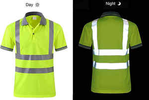 Polo protector de alta visibilidad, trabajo de seguridad, construcción, reflejo, seguridad, polos reflectantes de alta visibilidad - Product Image 2