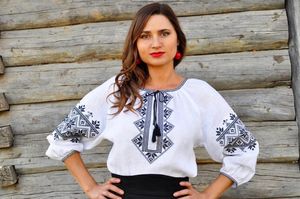 Authentic Woman Ukraine Clothing Embroidered Bohemian Blouse Vyshyvanka Style Perfect Gift for Her From Ukraine - Product Image 5