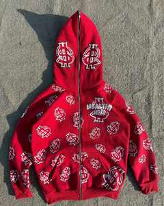 OEM Custom <b>100</b>% high quality Men Heavyweight Hoodie Zip 80% Cotton 20% <b>Polyester</b> provides comfort ,softness - Product Image 4